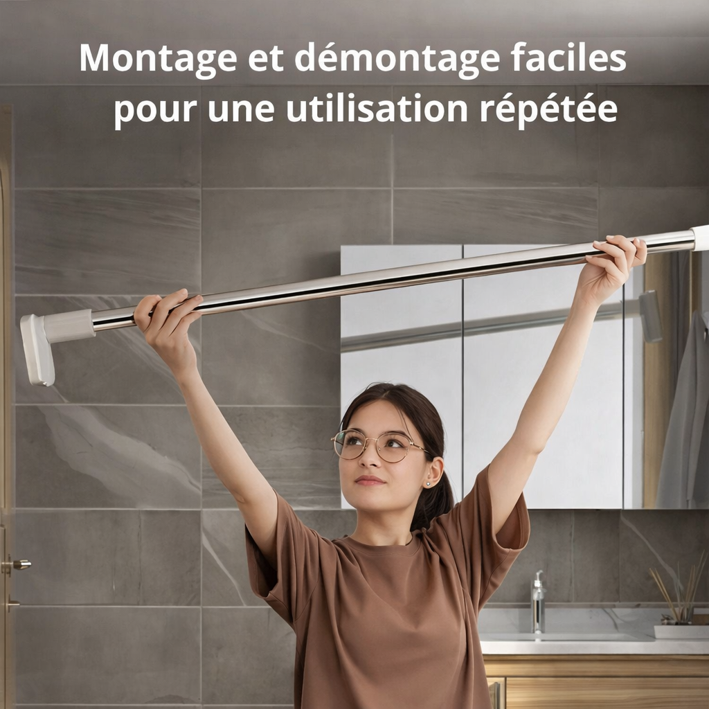 Barre Télescopique en Acier Inoxydable